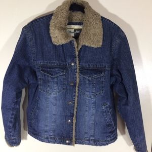 Wrangler lined denim jacket size M